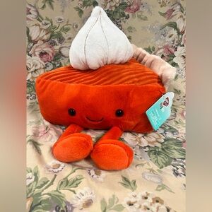 Pumpkin Pie Slice with White Topping stuffed toy